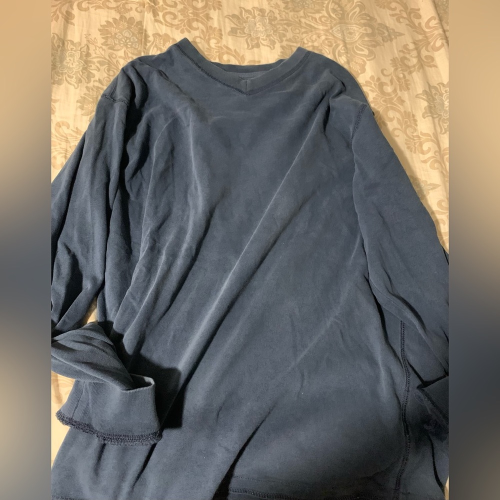 Navy blue long sleeve shirt